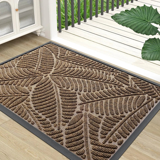 Waterproof Rubber Doormat | Non-Slip Design for Indoor & Outdoor Use - Dirt-Trapping Welcome Mat 1