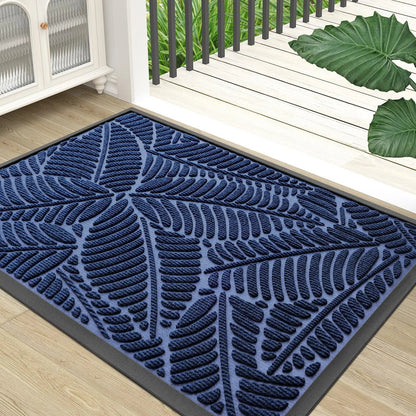 Waterproof Rubber Doormat | Non-Slip Design for Indoor & Outdoor Use - Dirt-Trapping Welcome Mat 2