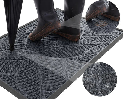 Waterproof Rubber Doormat | Non-Slip Design for Indoor & Outdoor Use - Dirt-Trapping Welcome Mat 4
